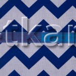 Бязь набивная - Зигзаг синий (цвет синий, белый, рисунок зигзаг, ширина 150 см)